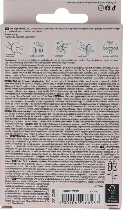 Produktbild Parsa Beauty UV-Nagelfolien Babyboomer