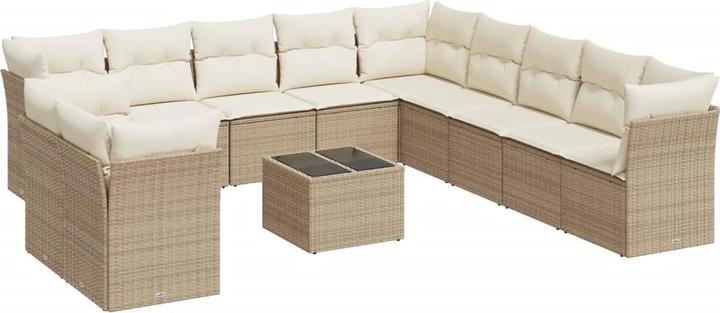 Produktbild VidaXL Gartenmöbel Sofa Garnitur Lounge Sitzgruppe 12-tlg. Braun Poly Rattan