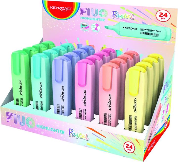 Image du produit Keyroad Surligneur, pastel, 24 pcs, display, mélange de couleurs