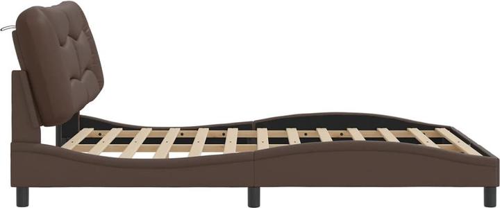 Produktbild VidaXL Bettgestell mit LED Kunstleder (160 x 200 cm)