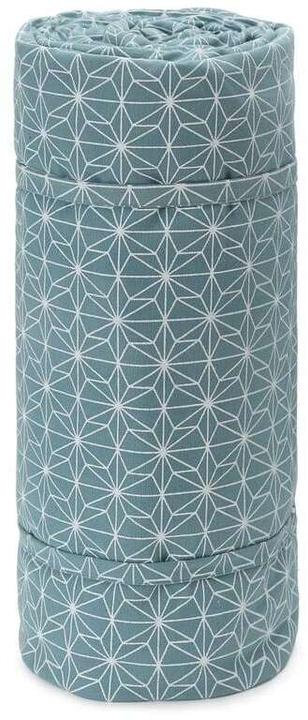 Actual product image Urbanara Picknickdecke Mallur 130 x 190 cm - Taubenblau / Naturweiss