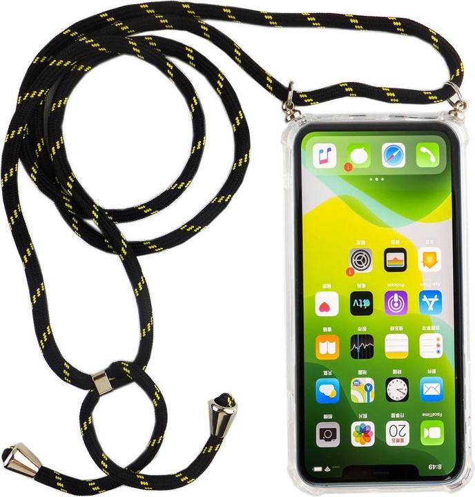 Produktbild König Design Apple iPhone 11 Handykette Hülle mit Band Case zum umhängen mit Kordel Schwarz