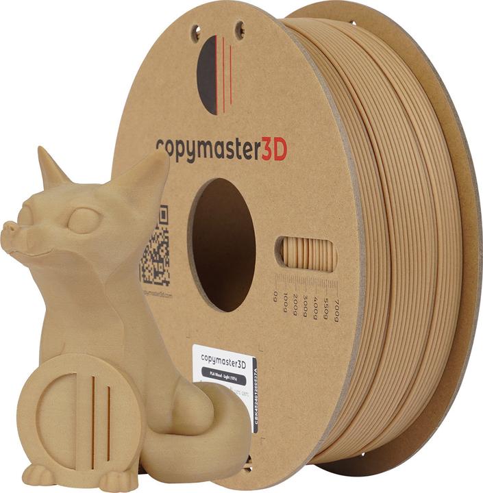 Actual product image Copymaster3D PLA Wood Filament for 3D Printer, 1.75 mm, Light Wood (PLA, 1.75 mm, Brown)
