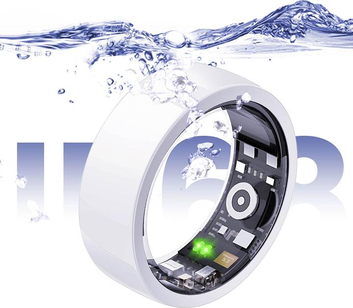 Actual product image Riversong smartring Trinity black SR01 (8, White)
