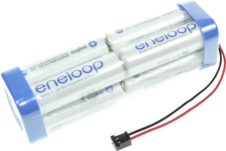 Image du produit Panasonic Pack d'accus 8 Mignon (AA) câble, prise NiMH eneloop double cube F2x2x2 Graupner 9.6 V 1900 mAh (9.60 V, 1900 mAh)