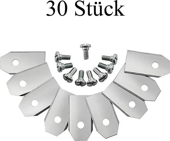 Produktbild Cbx 30 Stück Ersatzklingen für Rasenroboter, Mähroboter (Mähroboter, Rasenmäher Messer + Ersatzmesser Gartenmaschinen)