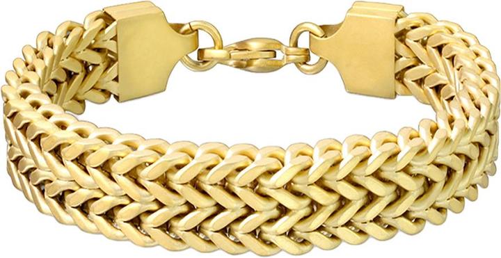 Produktbild Star Piercing Armband vergoldet matt zweireihige Weizen (19 cm, ohne Messing, Chirurgenstahl 316L)