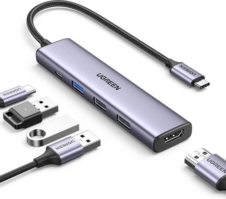 Ugreen Adapteris Hub CM478 (USB-C, 5 Ports)