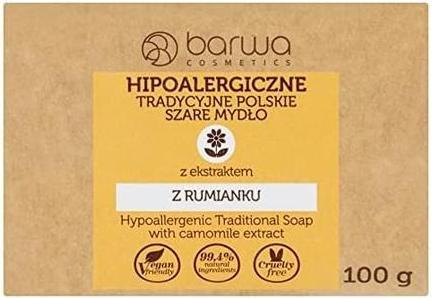 Actual product image Barwa Hue - Hypoallergenic traditional Polish grey chamomile soap - 100ML (Hard soap, 100 ml)
