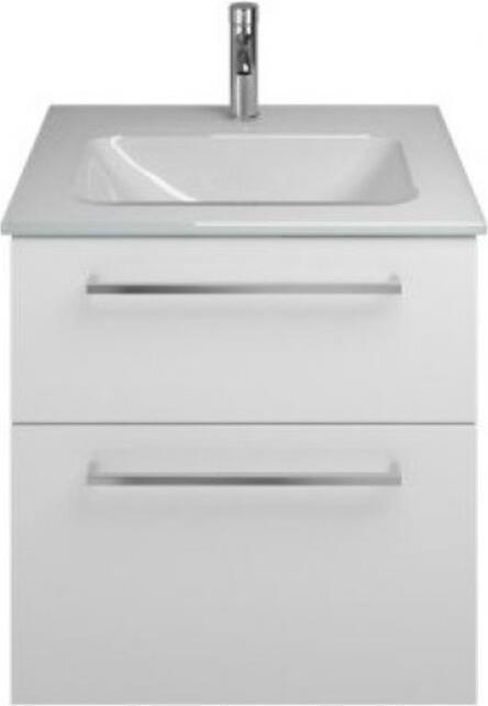 burgbad Eqio lavabo in vetro con mobiBette WC, larghezza 620 mm