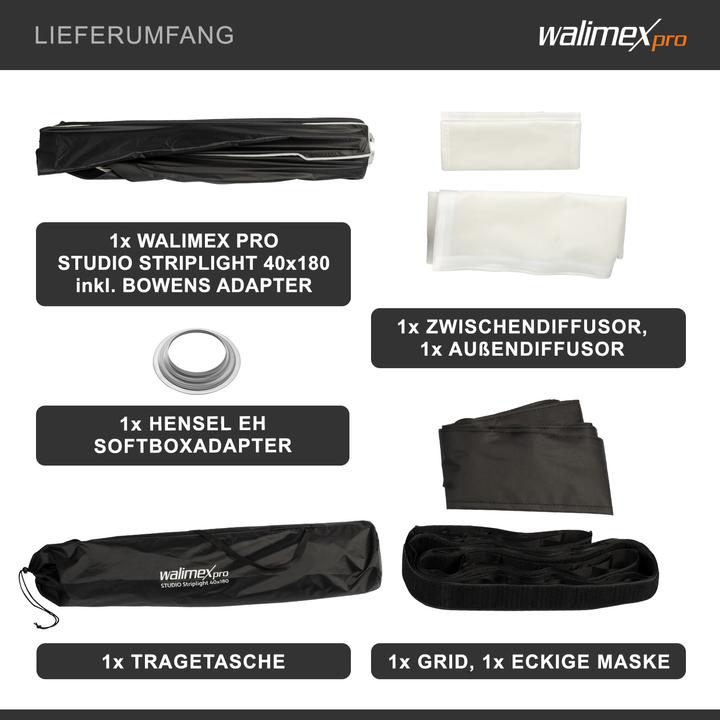 Produktbild Walimex pro Studio Striplight 40x180 Hensel EH (Softbox)