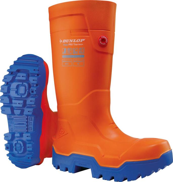 Actual product image Dunlop FieldPRO Thermo+ work boots, S5/CI/CR/SRC, Purofort®, size 40, orange (40)