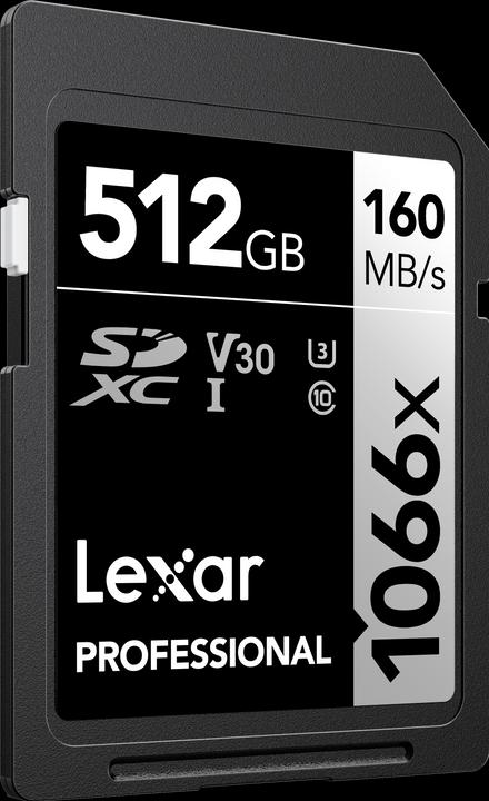 Produktbild Lexar PRO 1066X SDXC U3 (V30) UHS-II R160/W120 512GB (512 GB, SDXC, U3, UHS-I)