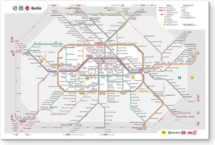 Produktbild BVG Berlin - Netzplan Berlin (150 x 100 cm)