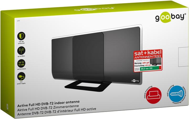 Immagine prodotto Goobay PeriodActive (Antenna interna, 42 dB, DAB/ DAB+, DVB-T / -T2)