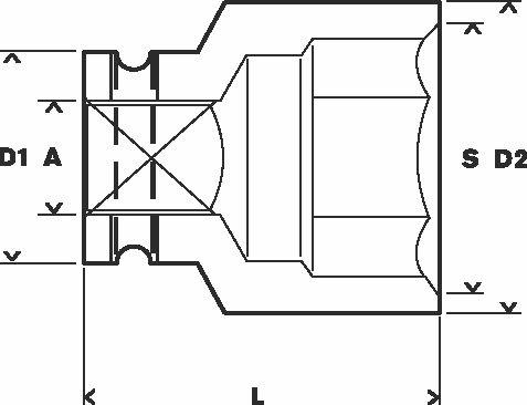 Produktbild Bosch Professional Zubehör Steckschlüsseleinsatz, SW 32 mm, L 53 mm, 44 mm, M22, 48,8 mm (32 mm)