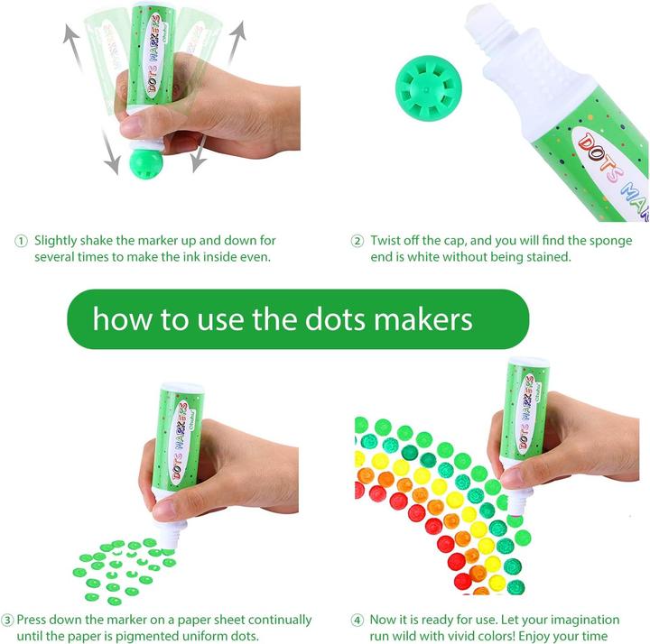 Energie-Label Ohuhu Dot Marker (Mehrfarbig, 12 x)