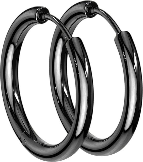 Star Piercing Ohrring schwarz (Chirurgenstahl 316L, ohne Messing)
