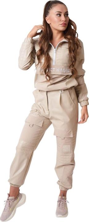 Project X Paris Quadratische gesteppte Kunstlederhose für Damen (M)