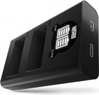 Actual product image Newell Camera charger DL-USB-C Dual-channel charger for DMW-BLC12 batteries (Camera battery charger)