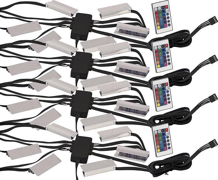 Immagine prodotto Lunartec Set di 4 luci per scaffali in vetro a LED