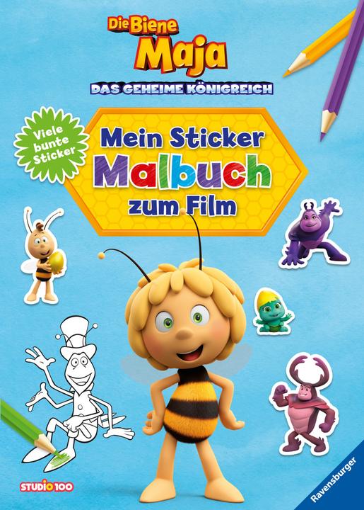 Immagine prodotto Ravensburger Die Biene Maja: Mein Sticker-Malbuch zum Film (Tedesco, Studio 100 Media GmbH, 2021)