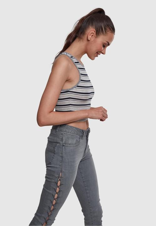 Immagine prodotto Urban Classics Top a strisce a coste per donna (XL)
