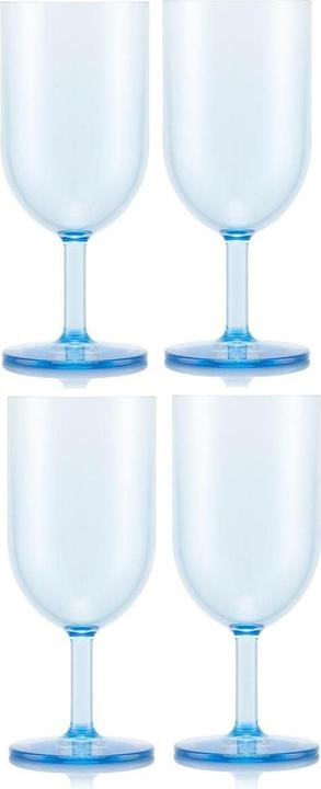 Bodum Outdoor-Weinglas Oktett 230 ml, Blau, 4 Stück (23 cl, 4 Gläser, Weissweingläser)