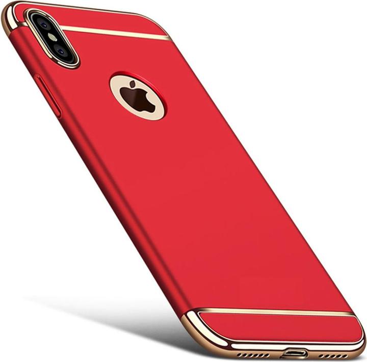 Produktbild König Design Apple iPhone X Hülle Case Handy Cover Schutz Tasche Schutzhülle Bumper Etuis Rot (Apple iPhone X)
