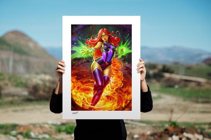 Actual product image Sideshow DC Comics art print "Starfire" 46 x 61 cm - unframed