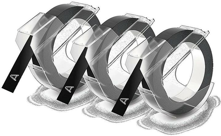 Dymo Prägeband 3D (0.90 cm, Schwarz)