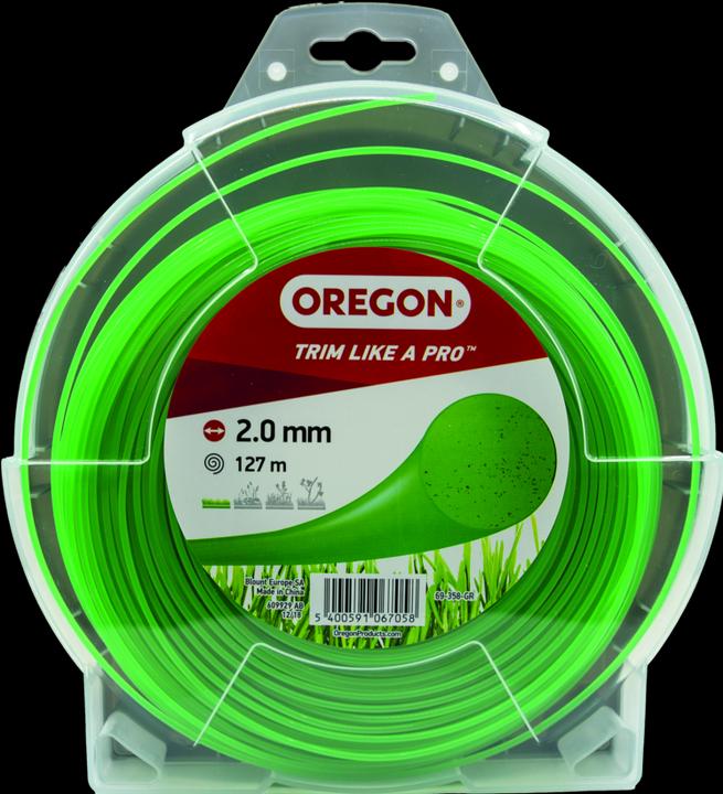 Actual product image Oregon Thread multicolour green round 2.0 mm x 127 m (Weed whacker, Trimmer line + line spool)
