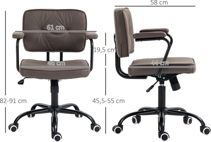 Image du produit Vinsetto Siège de bureau avec réglage de la hauteur par vérin à gaz