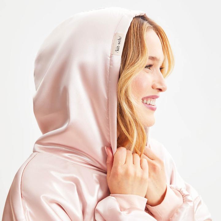 Produktbild Kitsch Satinhoodie Glazey Blush (One Size)