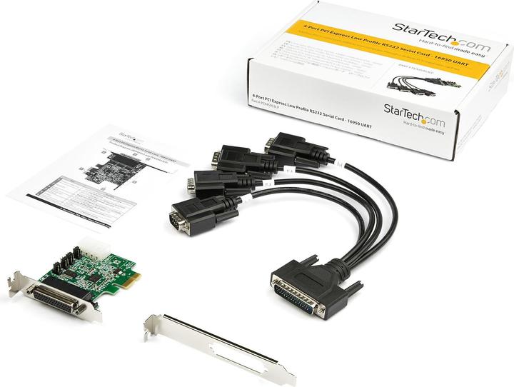 Actual product image StarTech .com 4 Port PCI Express RS232 Serial Adapter Card