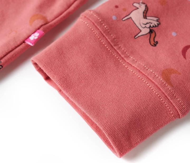 Produktbild VidaXL Kinderpyjama mit Langen Ärmeln Altrosa 116,Material: 95 (116)