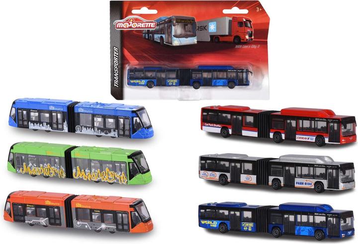 Produktbild Majorette Man City Bus und Siemens Avenio Tram