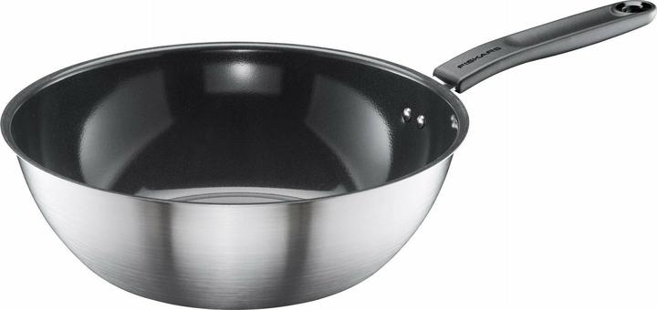 Fiskars PAN WOK FF 28CM CERAMIC COATED 1072313 (28 cm, Wok Pfanne, Edelstahl)