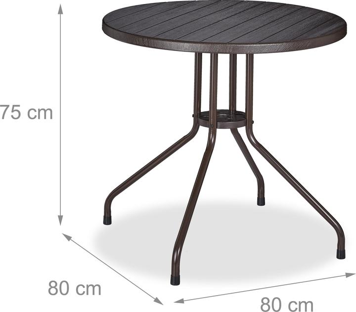 Actual product image Relaxdays garden table (80 cm)
