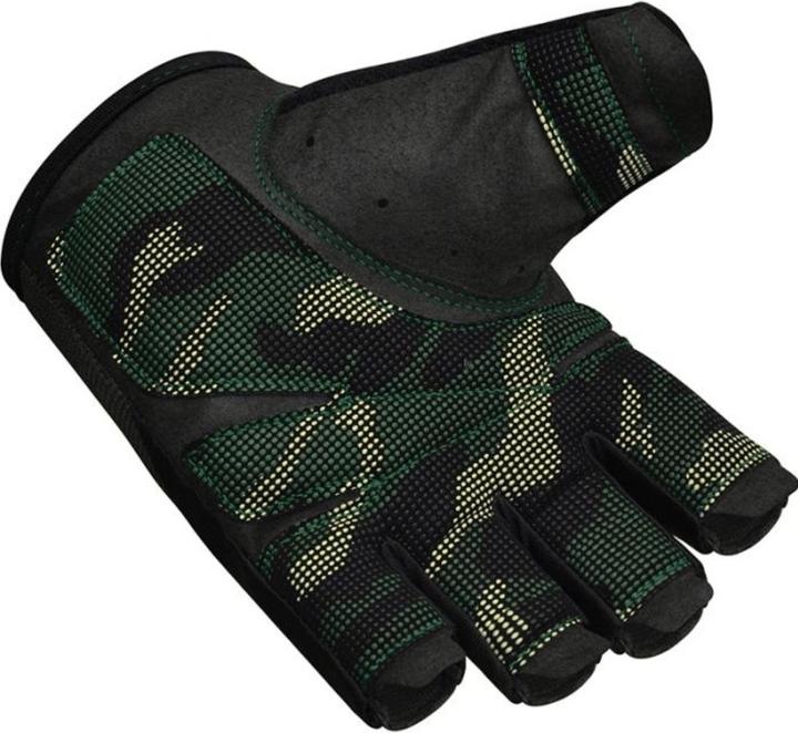 Actual product image Rdx Gym Training Gloves T2 Half Army Green-Xl (XL)