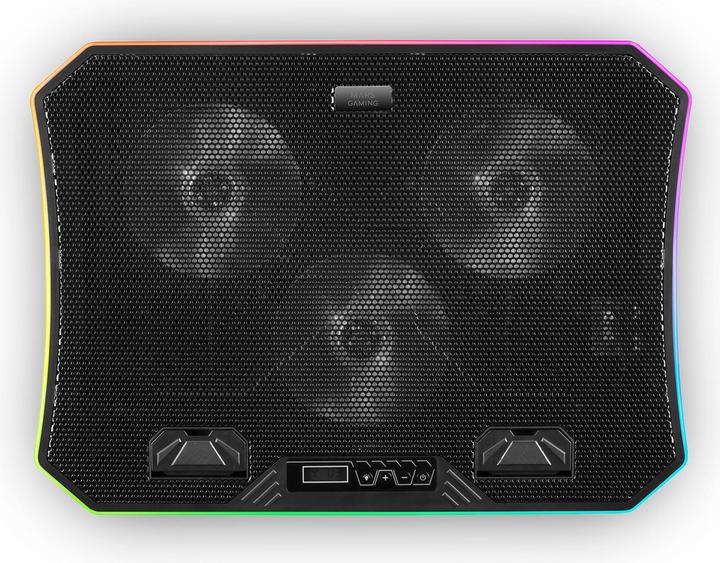 Actual product image Mars Gaming MNBC6, Cooling Base + Stand XL 19"" ARGB, 3 Fans, Mobile Stand