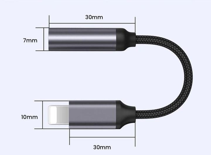 Actual product image Hermex Lightning to 3.5mm audio adapter Lightning to 3.5mm jack adapter (Lightning, 3.5mm jack)