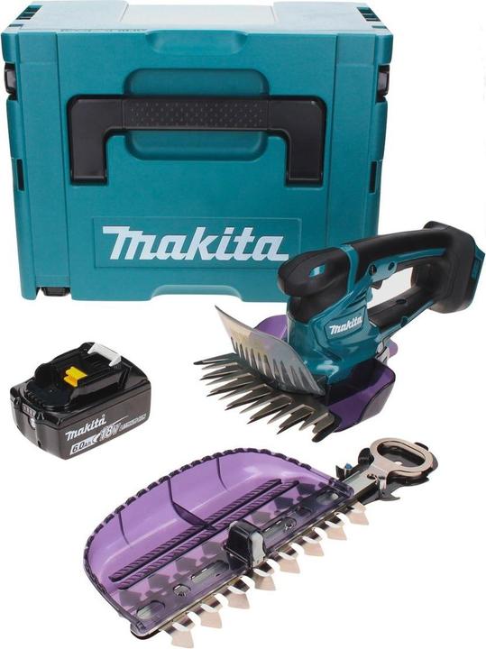 Produktbild Makita DUM 604 G1XJ Akku Grasschere 18 V mit Gras- und Strauchscherblatt + 1x Akku 6,0 Ah + Makpac (Akkubetrieb)
