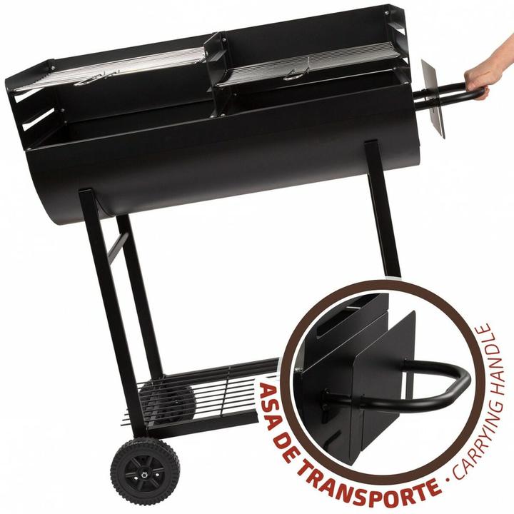 Immagine prodotto Aktive Barbecue a carbonella con ruote Plastica attiva Metallo smaltato 97 x 96 x 42 cm Nero