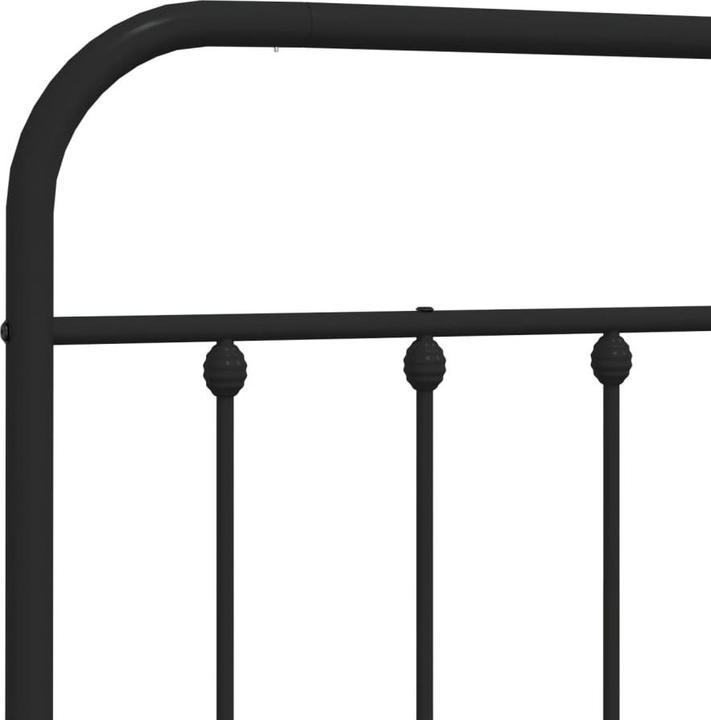 Actual product image VidaXL Kopfteil Metall Schwarz 193 cm, Farbe: Schwarz, Material (198 x 3 x 100 cm)