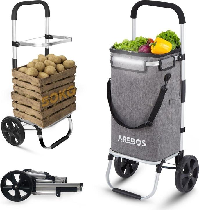 Arebos Chariot à provisions