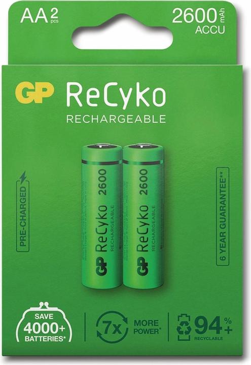 Image du produit GP Batteries ReCyko (1 pcs, AA, 2600 mAh)
