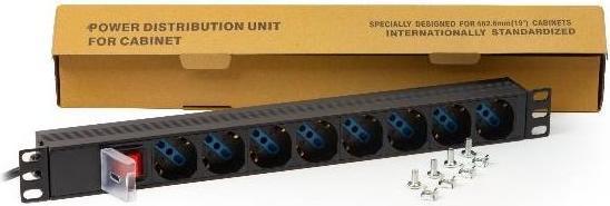 Armadio Rack Multipresa 8 Prese 19" Tripolari/Schuko Interrutore Italia (8 x, 1.75 m)