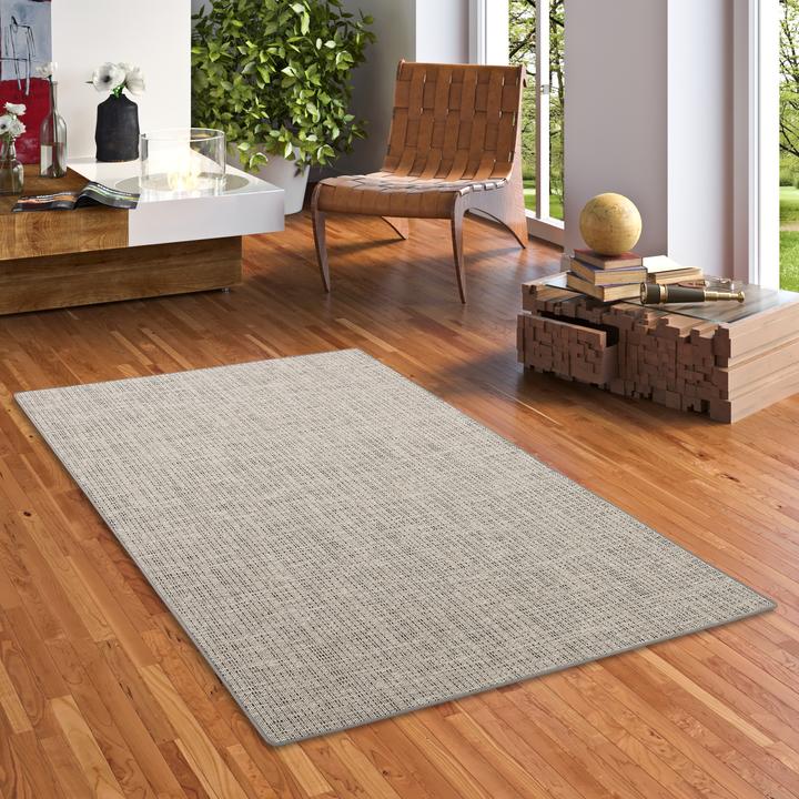 Produktbild Snapstyle Sisal-Optik Designer Flachgewebe Teppich Pure Beige Grau Meliert (200 x 250 cm)