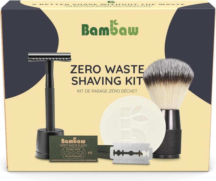 Bam Baw Bambaw Geschenk Rasierset schwarz 4 Stück
